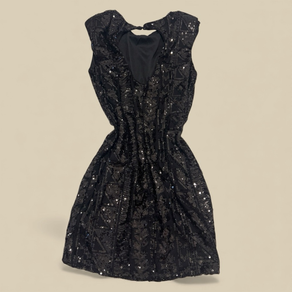 NWT As U Wish Sparkling Black Mini Dress - Picture 5 of 7